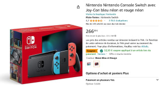 Nintendo Switch Neon Rood/Blauw voor €213,59 (Amazon.fr)