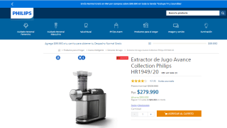 Extractor de jugo Philips Avance Collection por $279.990