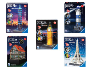 Diverse Ravensburger 3D Puzzel Night Edition voor €17,99 bij de Lidl