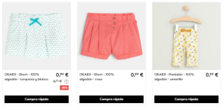 Ropa de niñ@s y mujer desde solo 0,50€ marca OKAIDI y calzado por 0,99€