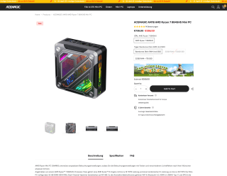 ACEMAGIC AM18 AMD Ryzen 7 8845HS Mini PC por solo 359€