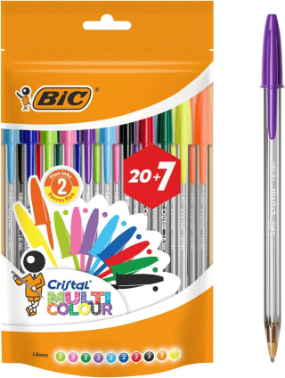 27 BIC Cristal Multicolour Bolígrafos Punta Ancha por 6,59€