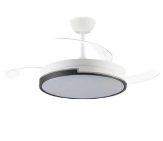 Ventilador de techo con motor DC modelo Plumax 3 acabados a elegir Tecnologia Led 45W eficiente de 4400 Lumenes por 51,95€