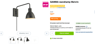 Wandlamp Melvin voor €12 bij de Gamma
