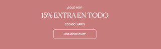15% EXTRA en toda tu compra en Women Secret desde APP