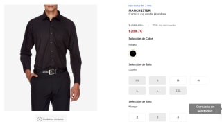 Camisa de Vestir Manchester por $240 en El Palacio de Hierro