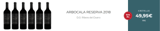 6 Botellas de Arbocala Reserva 2018 por 39.95€