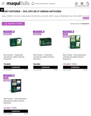 -30% en la Segunda Unidad de René Furterer.