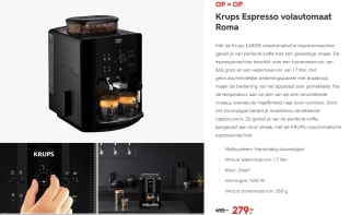 Krups EA8108 - Espressomachine voor €279 bij de Hema