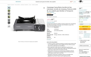 Campingaz hornillo de Gas 2200W por 26,95€