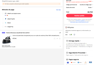 Centro de planchado Jocca Silver MAX 2400W por solo 44,74€