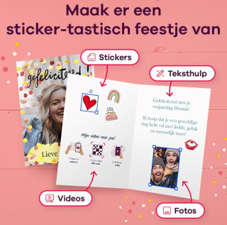 50% korting als je je kaart pimpt met stickers bij Greetz