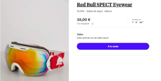 Gafas de Esqui Red Bull SPECT Eyewear SLOPE por 35€