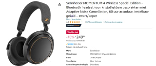 Sennheiser Momentum 4 Special Edition voor €249,99 bij Amazon