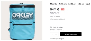 Mochila Oakley Square Rc Backpack por 54.99€