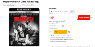 Pulp Fiction (4K Ultra HD Blu-ray) voor €12,50 bij Bol.