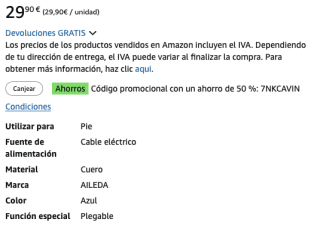 Masajeador de Pies Eléctrico AILEDA 8 Modos 19z Niveles de Intensidad por solo 14,95€