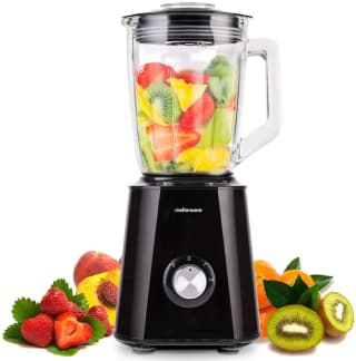 Batidora de vaso eléctrica Mellerware Mixy de 1300W. Jarra cristal 1,5L y 6 cuchillas por 19.79€