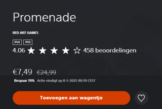 Promenade voor €7,49 in de Playstation Store