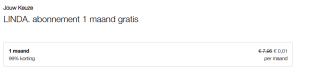 Ontvang 1 maand gratis het magazine Linda .