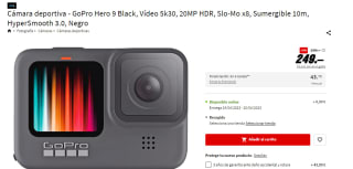 Cámara GoPro Hero 9 negro por 249€