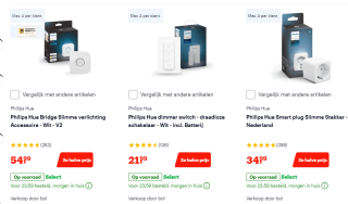 2e halve prijs op Philips Hue tijdens de Bol 10 daagse