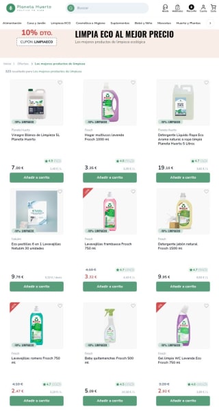 -10% Extra en Limpieza desde Planeta Huerto.
