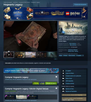 Hogwarts Legacy para PC Steam por solo 17,99€