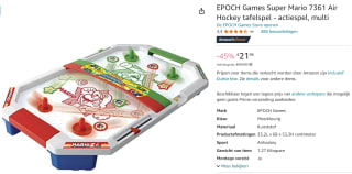 EPOCH Games 7361 Super Mario Air Hockey voor €21,96 bij Amazon