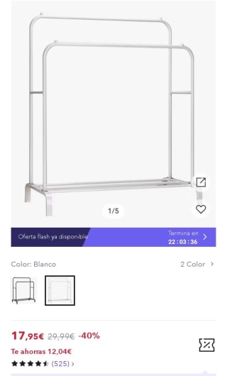 T-LoVendo Perchero Burro Doble Rail por 11,67€.