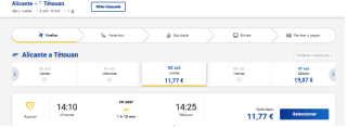 Vuelo Alicante a Tétouan desde 11,77€ con Ryanair