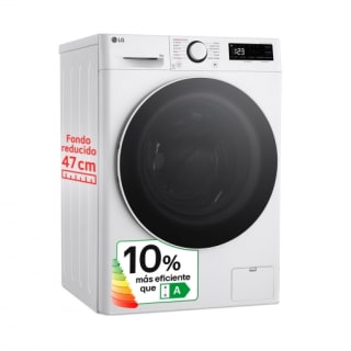 Lavadora LG F2WR5S08A0W, 8 kg, Carga Frontal, 1200 rpm, Eficiencia A por 379€ y la de 9KG por 399€