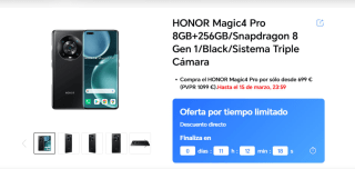 Honor Magic4 Pro 8GB+256GB por 629.10€