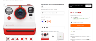 Camara instantanea Polaroid Now Gen 2 por 99,99€