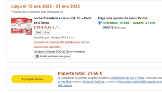 24 litros Leche Président entera por 20,08€ pack de 6 und por 5,02€