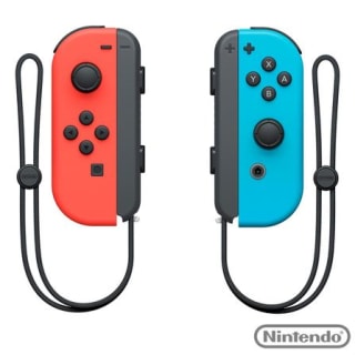 Controle Joy-Con para Nintendo Switch na cor Neon Azul e Vermelho - R$ 289
