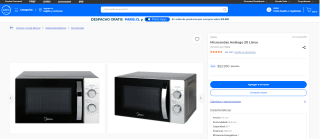 Microondas Midea análogo de 20 litros por $52.990