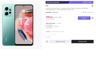 Movil Xiaomi Redmi Note 12 4G 6GB/128GB por 134€