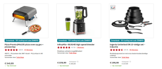 15% korting op geselecteerde artikelen tijdens de Tefal Zomerdeals