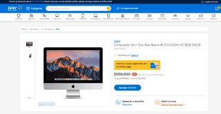 Computador Apple All In One Imac Retina 4K 21.5 3.0Ghz 6C 8Gb 256Gb por $900.000