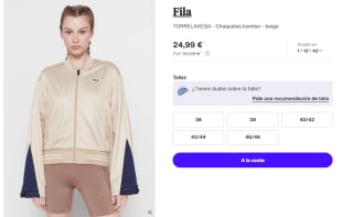 Chaqueta Bomber para Mujer Fila TORRELAVEGA por 24.99€