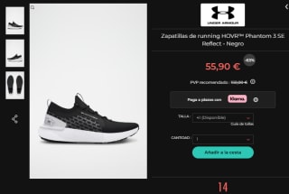 Under Armour Zapatillas running HOVR Phantom 3 SE Reflect por 55,90€