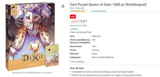 Dixit - Queen of Owls - Puzzel - 1000 stukjes voor €11,99 bij Amazon