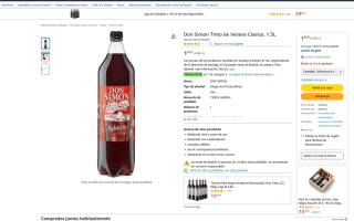 4 Don Simon Tinto de Verano Clasico 1.5 Litros por 5,55€