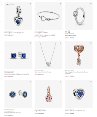 Rebajas en Pandora con descuentos de hasta -50%