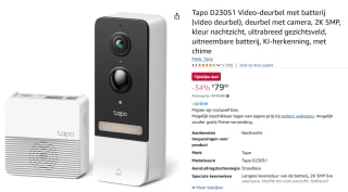 TP-Link Tapo D230S1 - Video Deurbel op batterijen voor €79 bij Amazon