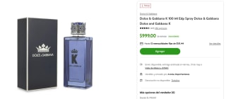 Perfume Dolce & Gabbana K 100ml por $819 en Bodega Aurrera con cupón