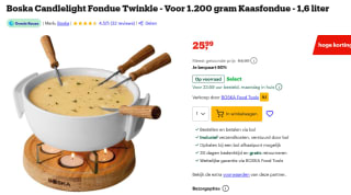 Boska Candlelight Fondue Twinkle - Voor 1.200 gram Kaasfondue voor €25,99 bij Bol