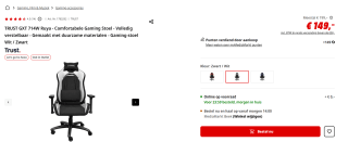 Trust GXT 714W Ruya Gaming Stoel voor €149 bij de Mediamarkt