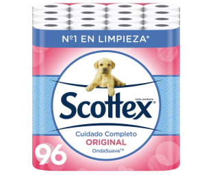 96 Papel Scottex Original higiénico dos capas por solo 18,70€